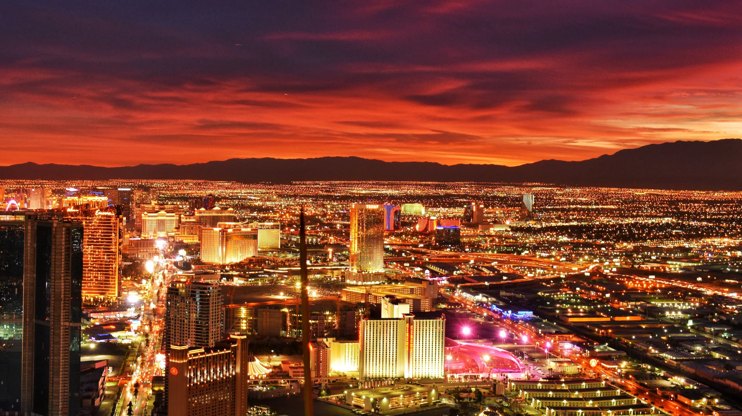 Le luci sfavillanti di Las Vegas